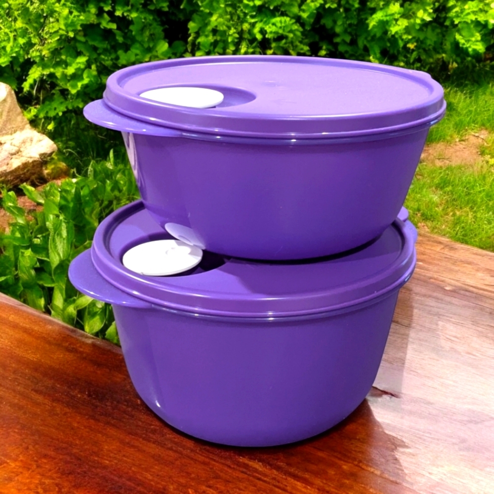 Tupperware microwave crystalwave lunch Container set 6,8 Cup New